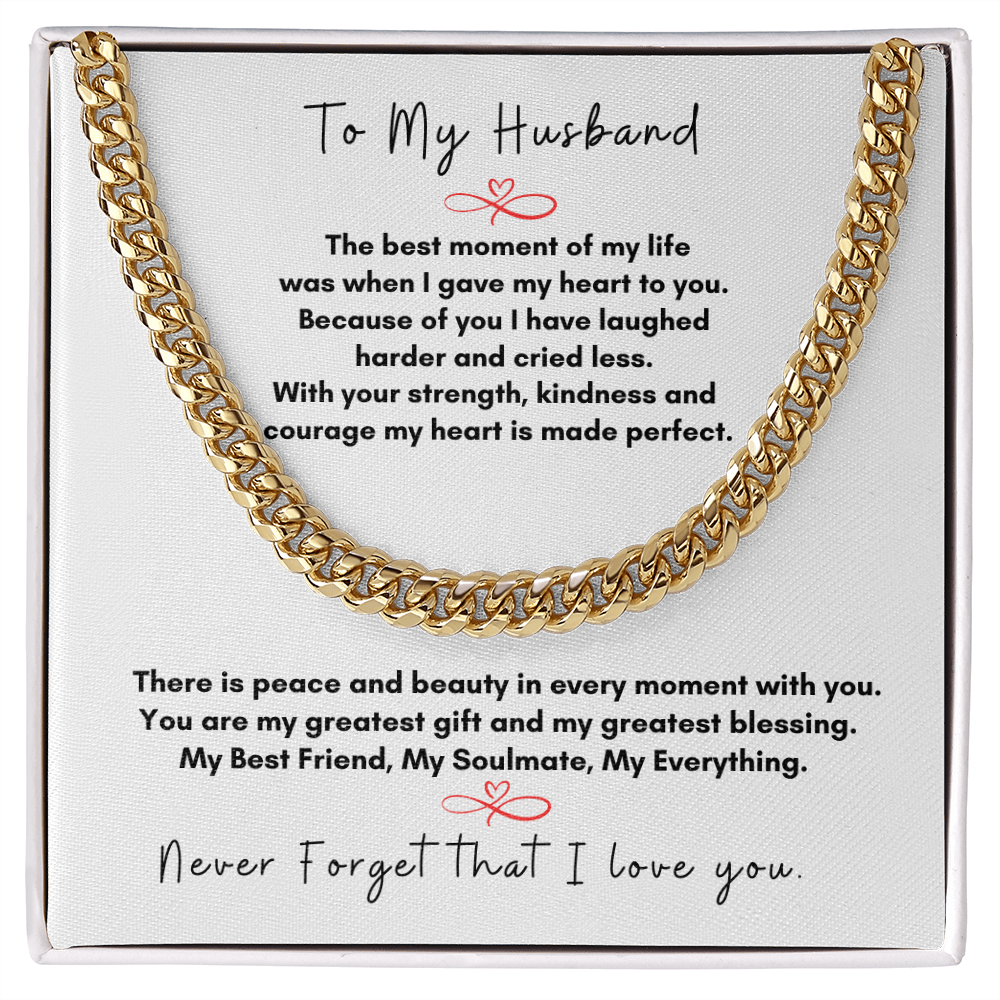 Forever Love Cuban Link Chain for My Husband