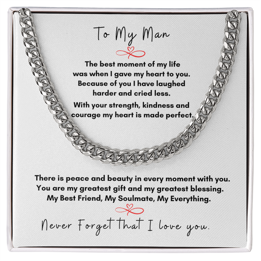Forever Love Men's Cuban Link Chain for My Man