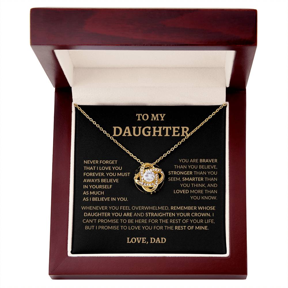 To My Beautiful Daughter "Never Forget That I Love You," Love Dad, Necklace