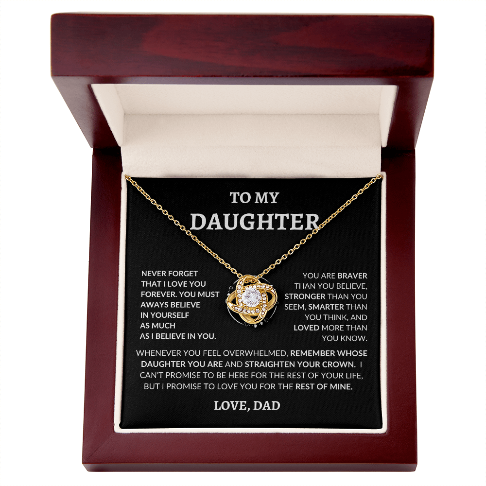 To My Beautiful Daughter "Never Forget That I Love You," Love Dad, Necklace
