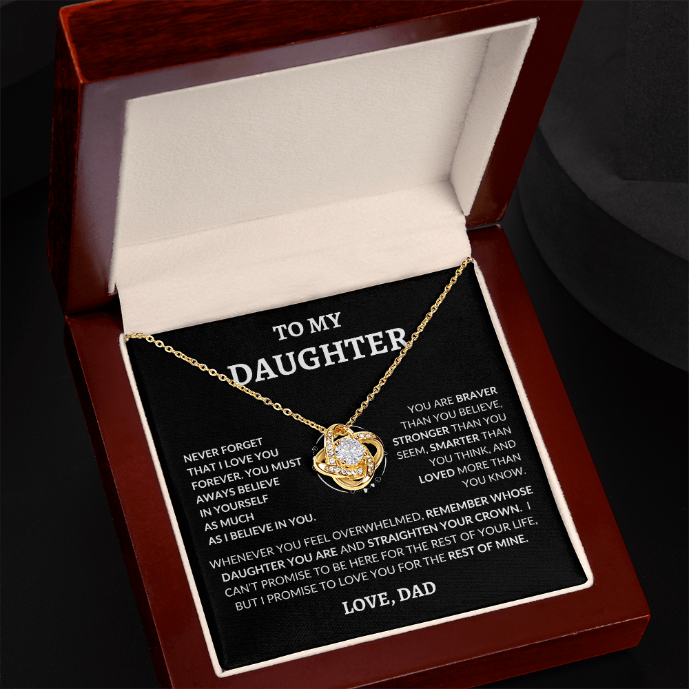 To My Beautiful Daughter "Never Forget That I Love You," Love Dad, Necklace